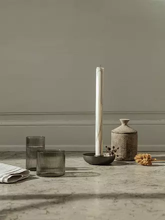 FERM LIVING | Glas 4-er SEt RIPPLE Smoked Grey | 